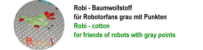Robi - grau mit Punkten und Robotern
